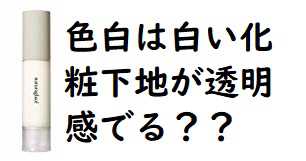 色白的に白い化粧下地が一番ベストなんじゃ と思った瞬間 パウダーファンデとの相性がいい